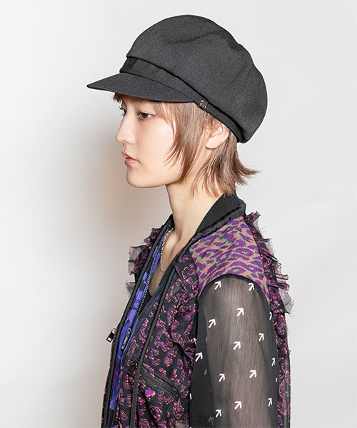【極美品】CA4LA アシンメトリーキャスケット　日本製ブラック MAY PB5(ONESIZE BLACK): キャスケット｜帽子通販｜CA4LA