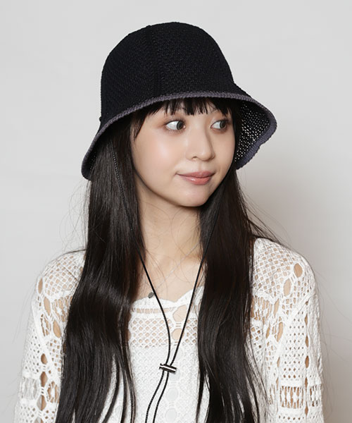 モデル頭囲：56cm 着用サイズ：ONESIZE