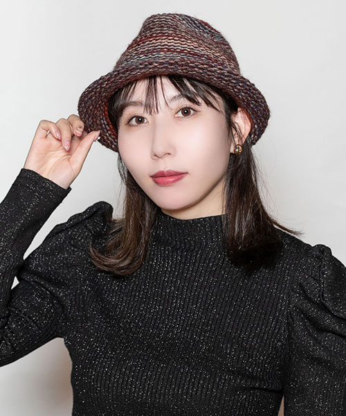 モデル頭囲：56cm 着用サイズ：ONESIZE