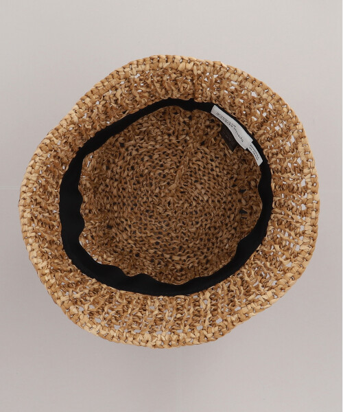 HAND KNITTED PAPER BUCKET2 BEIGE ONESIZE