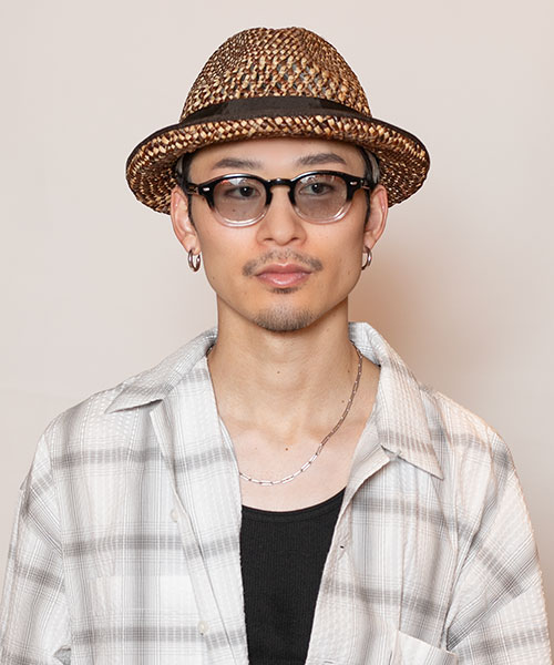 モデル頭囲：58.5cm 着用サイズ：ONESIZE