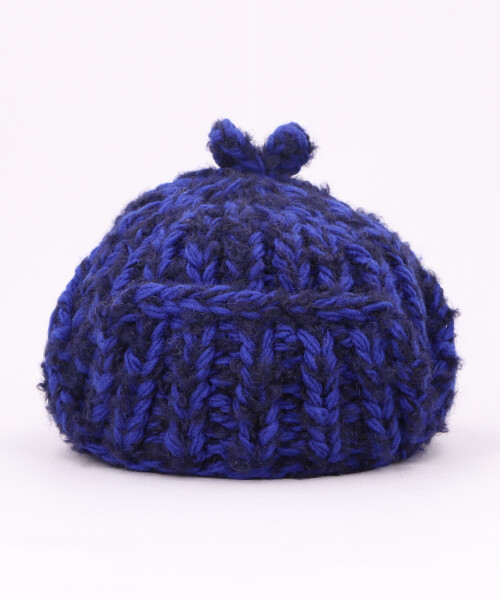HAND KNITTED FLIGHT CAP GRAY ONESIZE