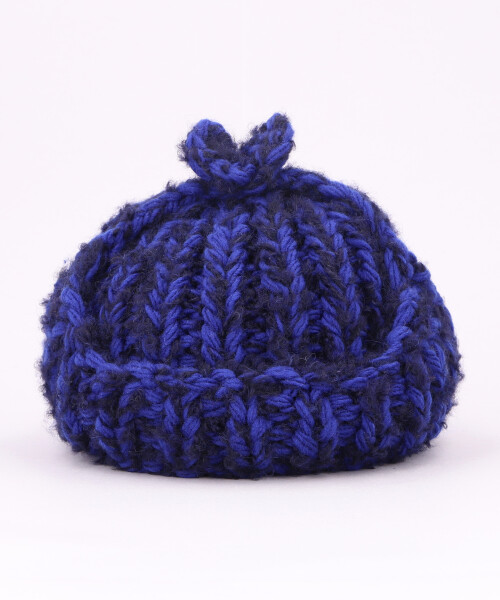 HAND KNITTED FLIGHT CAP GRAY ONESIZE