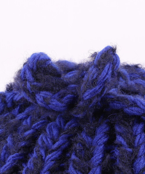 HAND KNITTED FLIGHT CAP GRAY ONESIZE
