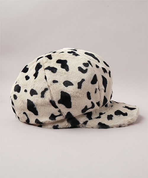 PRINTED FUR CASQUETTE BROWN ONESIZE