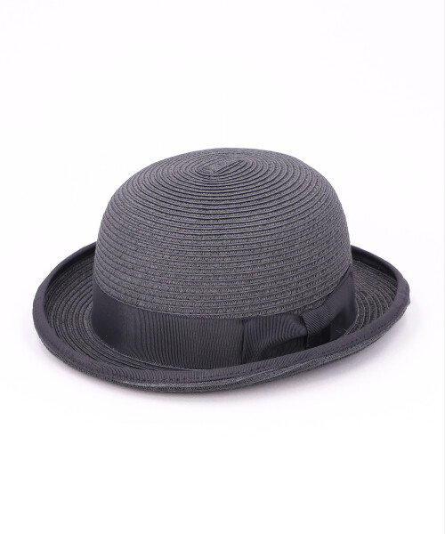 PAPER BRAID BOWLER HAT BLACK L