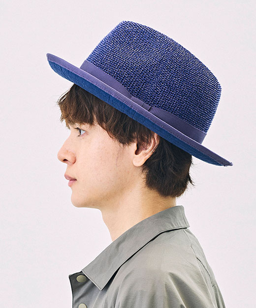 モデル頭囲：54.5cm 着用サイズ：ONESIZE