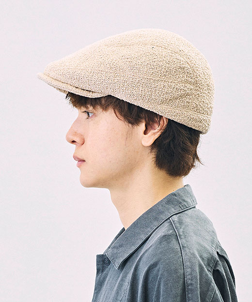 モデル頭囲：54.5cm 着用サイズ：ONESIZE