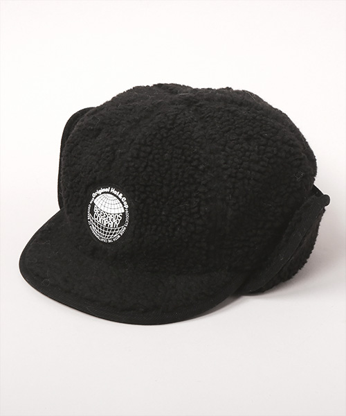 BOA EARFLAP CAP BLACK ONESIZE
