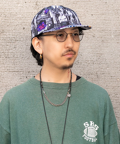 モデル頭囲：57.5cm 着用サイズ：ONESIZE