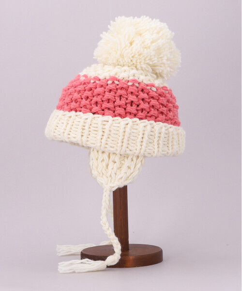 HAND KNITTED EARFLAP WATCH WHITE ONESIZE