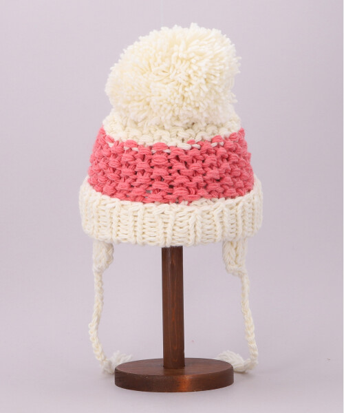 HAND KNITTED EARFLAP WATCH WHITE ONESIZE