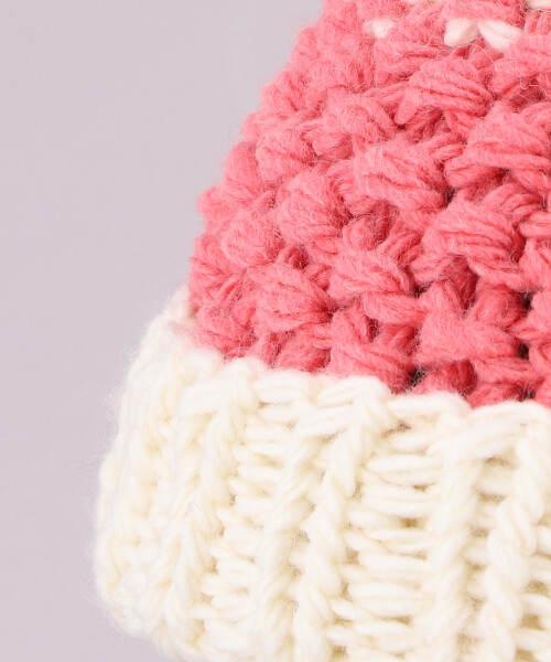 HAND KNITTED EARFLAP WATCH WHITE ONESIZE