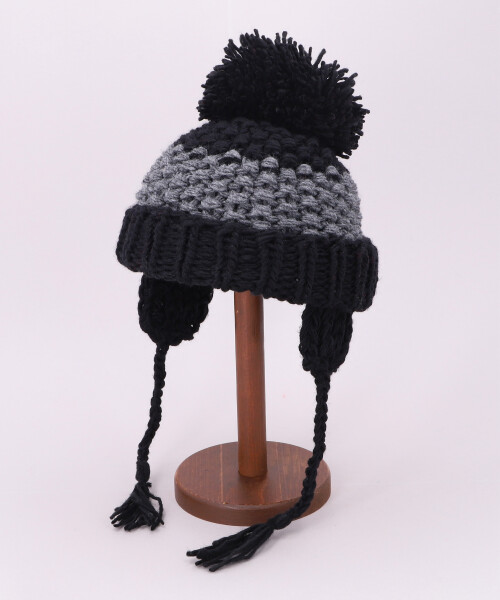 その他 a-ru HAND KNITTED EARFLAP WATCH(ONESIZE RED): ニットキャップ帽子通販