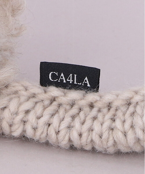 HAND KNITTED EARMUFFS2 BEIGE ONESIZE