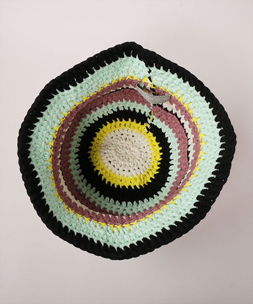 HAND KNITTED CROCHET TULIP GREEN ONESIZE