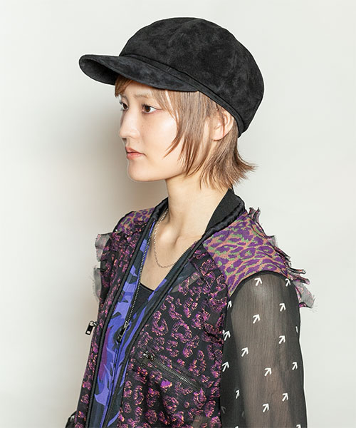 モデル頭囲：55cm 着用サイズ：ONESIZE