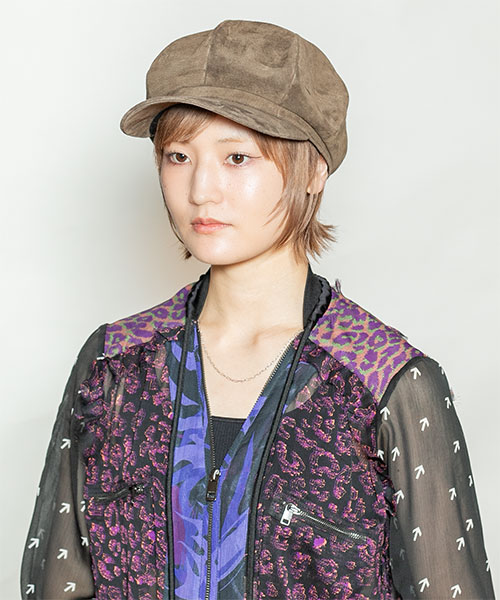 モデル頭囲：55cm 着用サイズ：ONESIZE