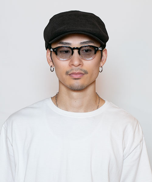 モデル頭囲：58.5cm 着用サイズ：L