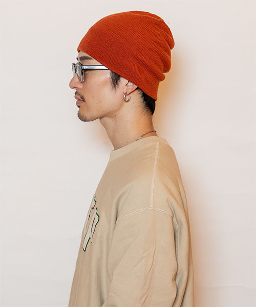 CF WASHABLE LIGHTWEIGHT BEANIE(ONESIZE ORANGE): ニットキャップ帽子
