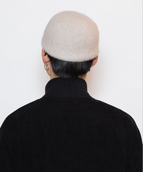 YK ANGORA WOOL CAP CHARCOAL GRAY ONESIZE