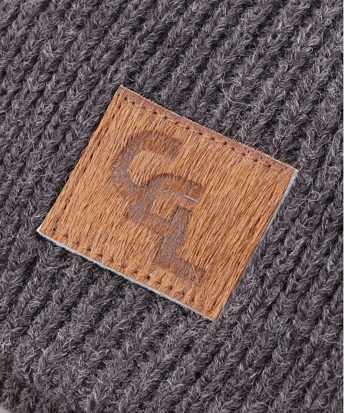 L PATCH BEANIE GRAY ONESIZE