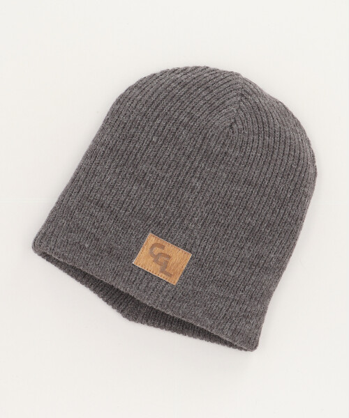 L PATCH BEANIE GRAY ONESIZE