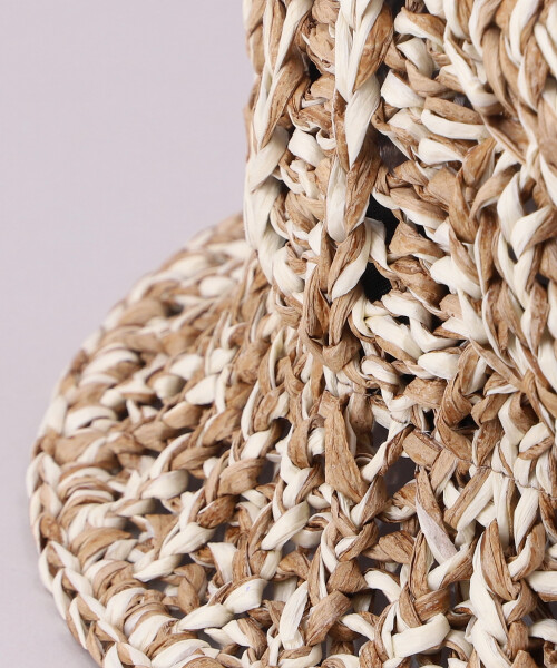 HAND KNITTED PAPER BUCKET3 BEIGE ONESIZE