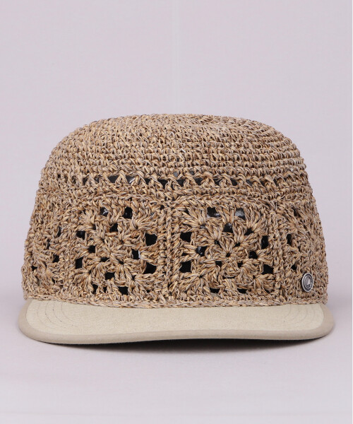 HAND KNITTED PAPER BALL CAP BLUE ONESIZE