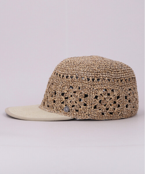 HAND KNITTED PAPER BALL CAP BLUE ONESIZE