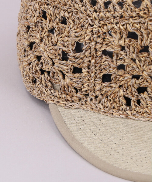 HAND KNITTED PAPER BALL CAP BLUE ONESIZE