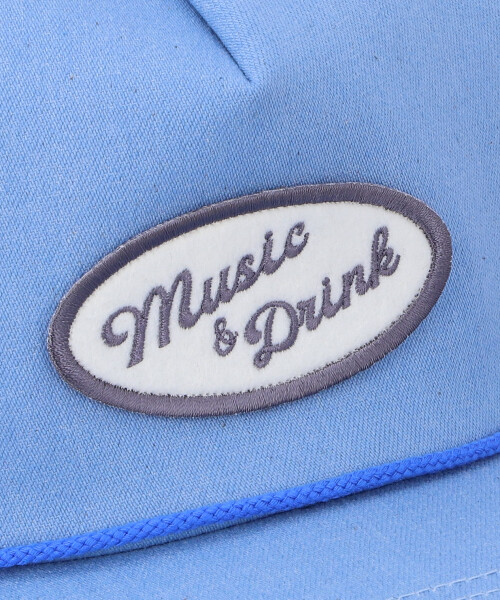 MUSIC DRINK PATCH CAP BLUE ONESIZE