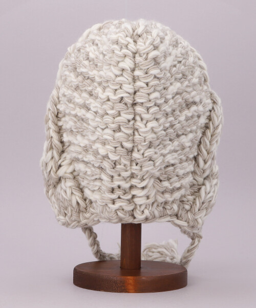 HAND KNITTED MIX HOOD YELLOW ONESIZE