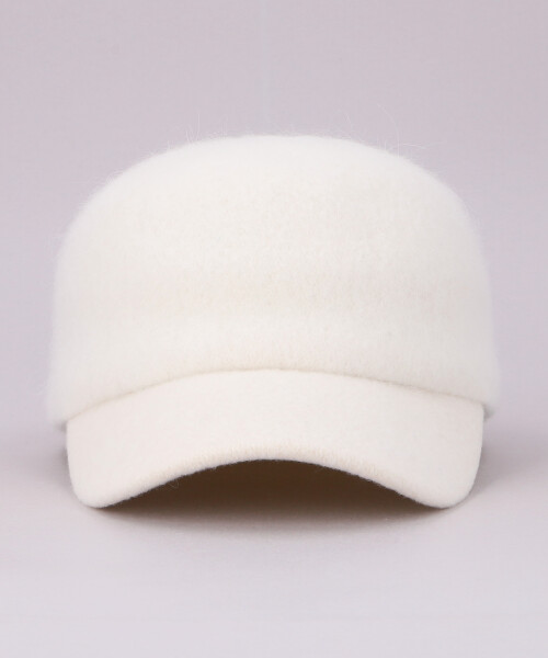 YK ANGORA WOOL CAP2 WHITE ONESIZE